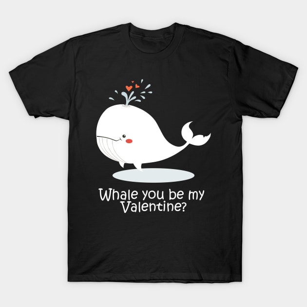 Cute Valentines Day: Whale You Be My Valentine T-Shirt by amitsurti